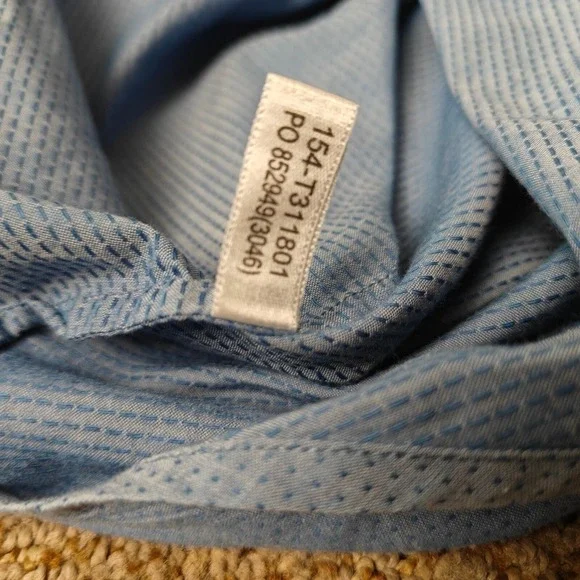 Tommy Bahama Mens XL Blue Micro Dot Cotton Long Sleeve Button Up Shirt T311801 - Picture 8 of 12